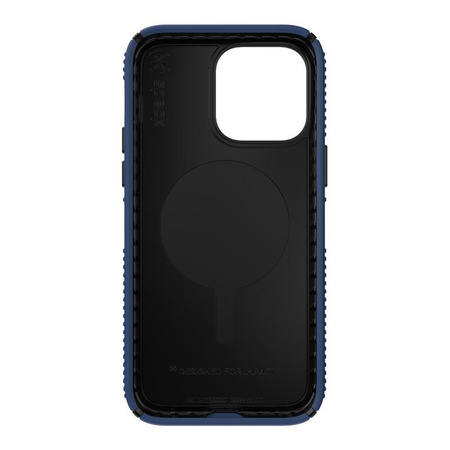 Speck Presidio2 Grip MagSafe - Rutschfestes Gehäuse für iPhone 14 Pro Max (Küstenblau / Schwarz / Weiß)