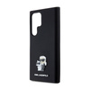 Karl Lagerfeld Silicone Karl & Choupette Metal Pin - Case Samsung Galaxy S24 Ultra (czarny)