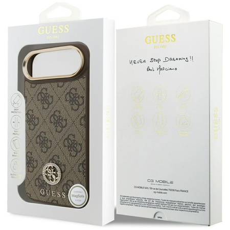 Guess 4G Strass Logo MagSafe - Hülle iPhone Air (Braun)