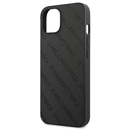 Karl Lagerfeld Perforated Allover - kryt pro iPhone 13 mini (černý)
