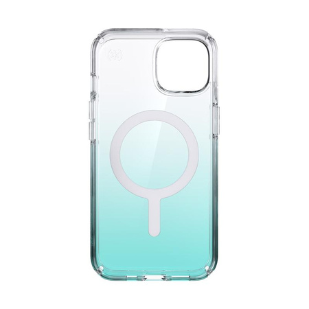 Speck Presidio Perfect-Clear + Ombre + MagSafe - Etui iPhone 13 z powłoką MICROBAN (Clear/Fantasy Teal Fade)