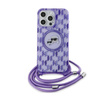 Karl Lagerfeld IML Crossbody Monogram Karl & Choupette Head MagSafe - pouzdro pro iPhone 15 Pro Max (fialové)