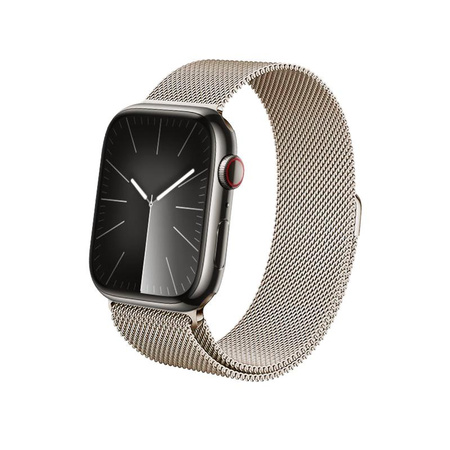 Crong Milano Steel - Bracelet en acier inoxydable pour Apple Watch 38/40/41/42 mm (champagne)
