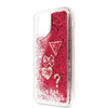 Guess Liquid Glitter Hearts - iPhone 11 Pro Case (raspberry)