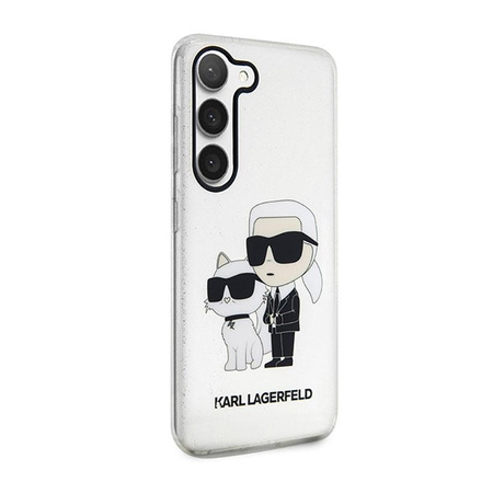 Karl Lagerfeld IML Glitter NFT Karl & Choupette - Etui Samsung Galaxy S23 (przezroczysty)