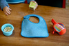 BUILT Mess Mate - 2 baby bibs (Dribble Dots Blue)