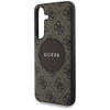 Guess 4G Round Patch Classic Logo MagSafe - Etui do Samsung Galaxy S25+ (brązowy)