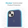 Speck CandyShell Pro + MagSafe - pouzdro pro iPhone 14 Plus s povrchovou úpravou MICROBAN (pruská modř / oblačná šeď)
