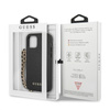 Guess Saffiano Chain - Etui iPhone 12 Pro Max (czarny)