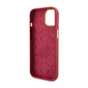 Guess Silikon Script Metall Logo & Rahmen - iPhone 15 Hülle (magenta)