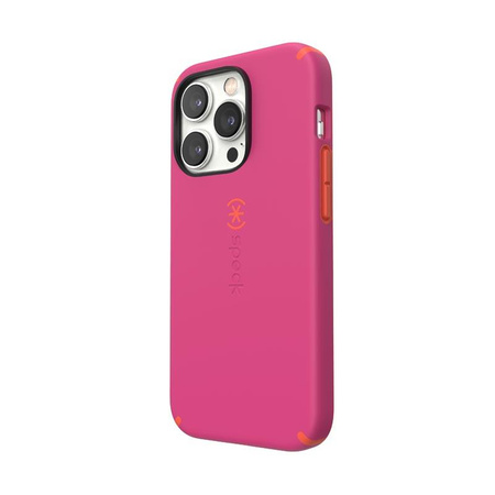 Speck CandyShell Pro - Etui iPhone 14 Pro z powłoką MICROBAN (Digital Pink / Energy Red)