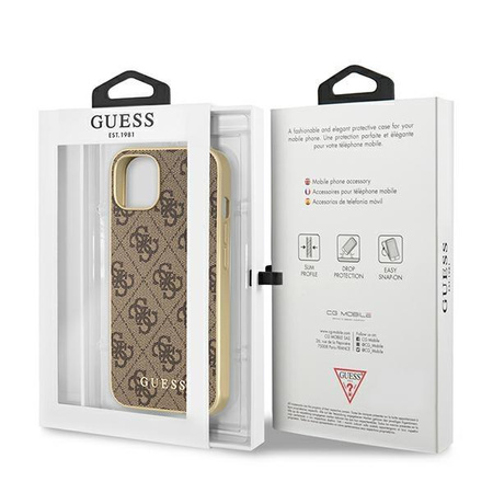 Guess 4G Collection MagSafe - Coque iPhone 13 (marron)