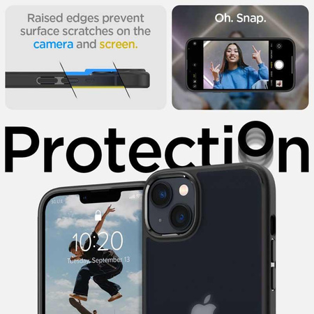 Spigen Ultra Hybrid Matte - Coque pour iPhone 15 Plus / iPhone 14 Plus (Noir mat)