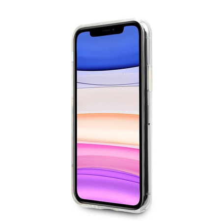 Guess Circle Glitter 4G - Coque iPhone 11 (kaki)