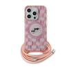 Karl Lagerfeld IML Crossbody Monogram Karl & Choupette Head MagSafe - iPhone 15 Pro tok (rózsaszín)