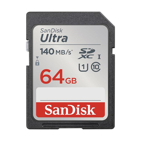 SanDisk Ultra SDXC - Memóriakártya 64 GB Class 10 UHS-I 140 MB/s