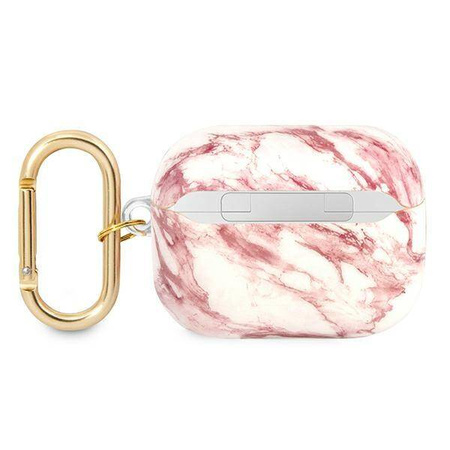 Guess GUAPHCHMAP AirPods Pro cover różowy/pink Marble Strap Collection