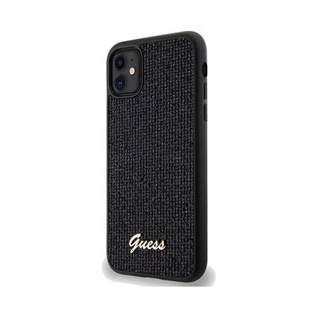 Guess Disco Script Metal - pouzdro pro iPhone 11 (černé)