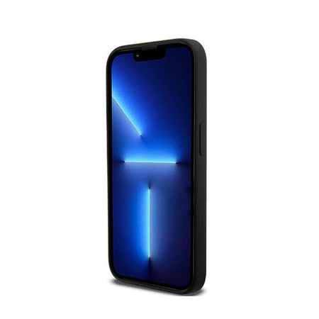 DKNY Liquid Silicone Weiß gedrucktes Logo MagSafe - iPhone 15 Pro Tasche (schwarz)