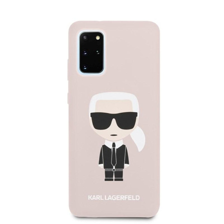Pouzdro Karl Lagerfeld Fullbody Silicone Iconic - Samsung Galaxy S20+ (růžové)