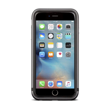 Moshi iGlaze Luxe - Coque avec cadre en aluminium iPhone 6s Plus / iPhone 6 Plus (Gris Titane)