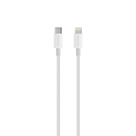 PURO USB-C/Lightning MFi propojovací kabel 0,5 m (bílý)