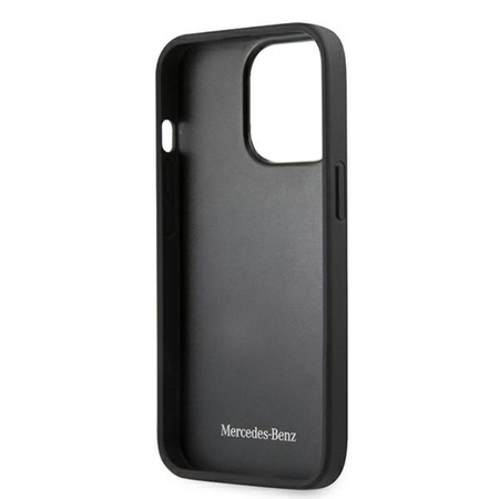 Mercedes bőr perforált terület - iPhone 13 Pro Max tok (sötétkék)