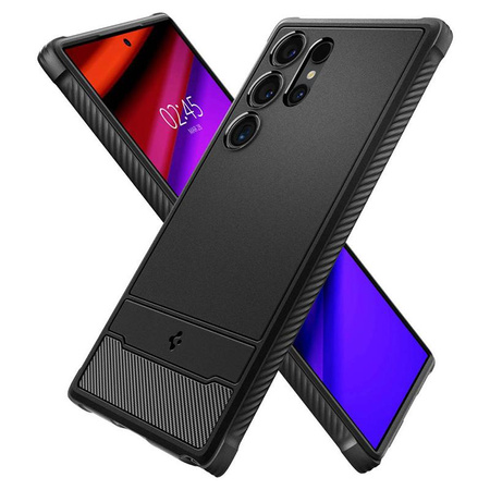 Spigen Rugged Armor - Gehäuse für Samsung Galaxy S24 Ultra (Mattschwarz)