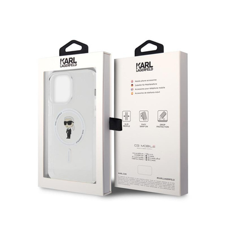Karl Lagerfeld IML Ikonik MagSafe - Etui für iPhone 15 Pro Max (Transparent)