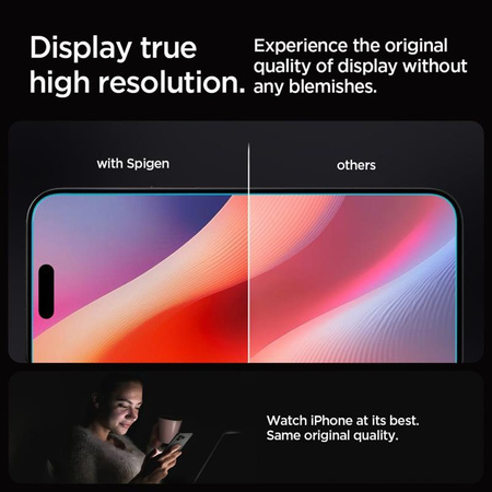 Spigen GLAS.TR EZ FIT Privacy - Tempered glass with privacy filter for iPhone 16 Pro