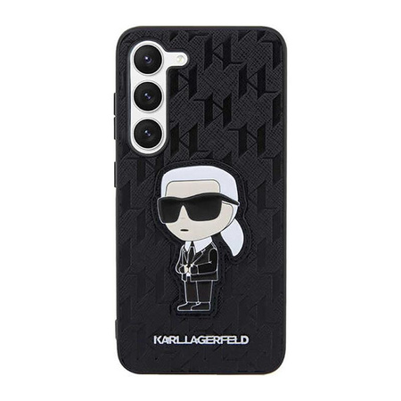 Karl Lagerfeld NFT Saffiano Monogram Ikonik - pouzdro pro Samsung Galaxy S23+ (černé)