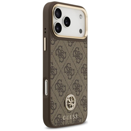 Guess 4G Strass Logo MagSafe - Case iPhone 17 Pro Max (Brown)