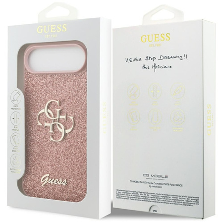 Guess Fixed Glitter Big 4G - Pouzdro iPhone Air (růžový)