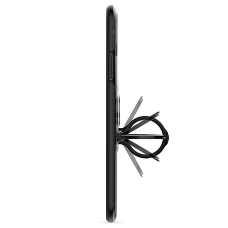 PURO Magnet Ring Cover - pouzdro pro iPhone SE (2022 / 2020) / 8 / 7 s magnetickým úchytem na prst (černé)