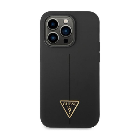Guess Silicone Triangle Logo - iPhone 14 Pro Case (black)