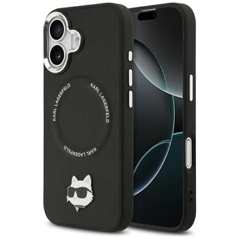 ETUI DO IPHONE 17 do MAGSAFE KARL LAGERFELD ORYGINALNE CZARNE SKÓRZANE CASE
