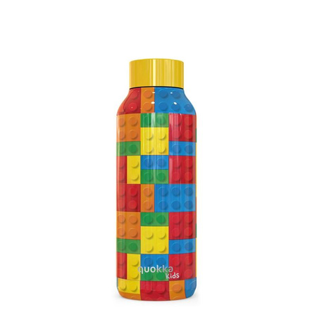 Quokka Solid Kids - Butelka termiczna ze stali nierdzewnej 510 ml (Color Bricks)