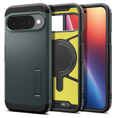 ETUI DO GOOGLE PIXEL 10 | 10 PRO do MAGSAFE SPIGEN ARMOR ORYGINALNE ZIELONE