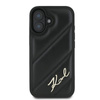 Karl Lagerfeld steppelt aláírás - iPhone 16 tok (fekete)