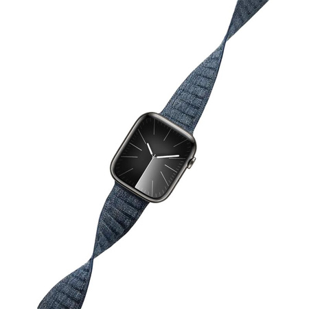Crong Melange – Magnetisches Armband für Apple Watch 44/45/46/49 mm (blauer Melange)