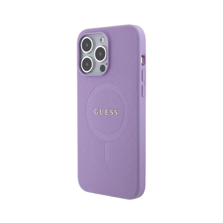 Guess Saffiano MagSafe - iPhone 15 Pro Max Tasche (lila)
