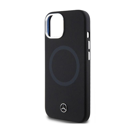 Mercedes Silicone Bicolor MagSafe - iPhone 15 Tasche (schwarz)