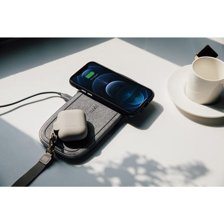 Moshi Sette Q - Duales drahtloses induktives Qi-Ladegerät für iPhone und Android (Nordisches Grau)
