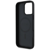 Guess Genarbtes Blumenmuster MagSafe - Hülle für iPhone 16 Pro Max (schwarz)