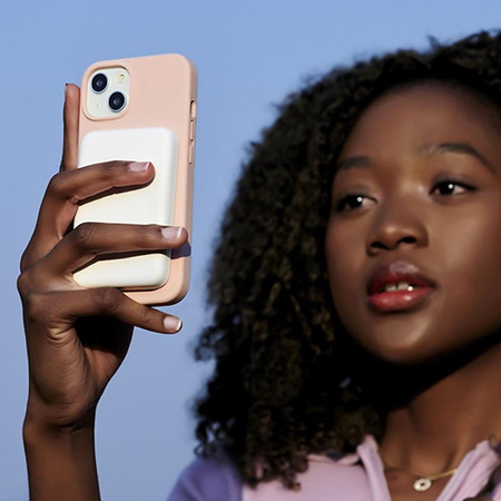 PURO Slim PowerMag Power Bank - 4000 mAh MagSafe induction power bank (blanc)