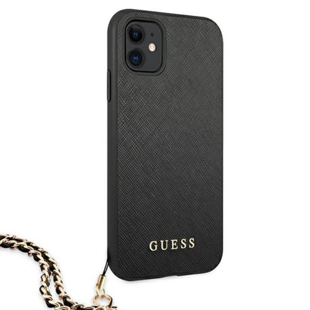 Guess Saffiano Chain - iPhone 11 Case (black)