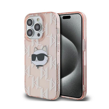 Karl Lagerfeld IML Choupette Head & Monogram - iPhone 13 Pro Max Tasche (rosa)