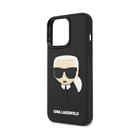 Karl Lagerfeld 3D Gummi Karls Kopf - iPhone 13 Pro Tasche (schwarz)