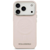 ETUI DO IPHONE 17 PRO do MAGSAFE KARL LAGERFELD ORYGINALNE RÓŻOWE SKÓRZANE