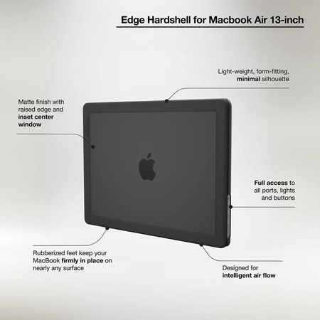 Pouzdro Incase Edge Hardshell - MacBook Air 13" M4 (2025) / M3 (2024) / M2 (2022) (černé)